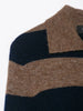Women's Striped Knitted Cardigan Coat Female Long Sleeve Polo Collar Single Breasted High Street Casual Short Jacket