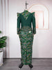 Wedding Party Dresses For Women Long Sleeve Coat And Sequin Vest Dress Turkey African Clothing 2 Piece Set Dashiki Outfit