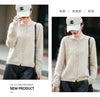 Winter Women's Clothing Tops Brushed Wool Cardigans O Neck Yellow Warm Causal Sweater Soft Solid Knitted Coats B1713005