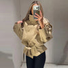 Spring Stand Collar Double Breasted Trench Coat For Women Elegant Long Sleeve Lace Up Jacket Lady Street Chic Outerwear