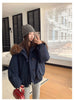 Warm Down jacket Ladies Pai Overcome Winter Cotton Padded Coat Women Parkas Horn Hooded Outcoat Big fur collar Overcoat
