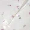 Women's White Floral Print Puff Sleeve Dress With Waistband Satin Ruffled Hem Maxi Dress Lady Elegant Party Robes