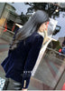 Small Suit Short Coat for Women Autumn and Winter Velvet Slim Fit All-Matching Double-Breasted Long Sleeve Solid Color Suit