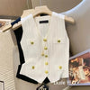 Spring Autumn Elegant V-neck Be All-match Ladies Sweater Vest Jacket Temperament Women's Knitting Cardigan Waistcoat Top