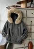 American Vintage Faux Fur Wool Zipper Jacket Hoodies Women's Overcoats Hooded Vintage Y2k Coats Ropa Casual Sweatshirt