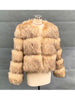 Woman Faux Raccoon Fur Coat Short Warm Fur Top Furry Jacket Women Winter Plush Fluffy Fur Coats for Woman
