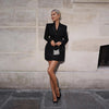 Elegant Women's Blazers Dress Chic V-neck Cinched Waist Shoulder Pads Dresses Long Sleeve Party Gowns Lady Suit Skirts