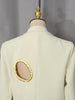 Modern Hollow Out Women Jackets Lapel Collar Long Sleeve Temperament Loose Jacket for Street Outing Wear