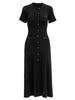 French Style Knitted Long Dress round Neck Hollow out Wooden Edge Skirt Elegant Autumn Women's One Piece Dress