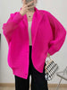 Spring Pleated Short Coat Women's Casual Style Loose Big Collar Single Breasted Elastic Outwear Jacket 2DB1992
