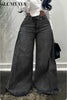 Women Streetwear Washed Denim loose Pants Jeans Autumn Winter Loose Safari Style Cargo Harem Hip Hop Jean