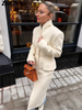 Elegant Waist Cinching Woolen Coats Autumn Winter Lady Single-breasted Lapel Long Overcoat Women's High Street Outwear