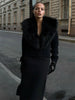 Knit Fluffy Cardigan Sweater Women's Ribbed Long Sleeve V-Neck Fluffy Elegant jacket Coat Female Knitwear Cardigan