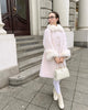 Elegant Faux Fur Collar Coat Women Winter Slim Patchwork Pocket Warm Trench Street Casual Long Faux Fox Fur Outerwear
