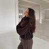 Casual Long Sleeve Zipper Knitted Coat Stand Collar Stripe Knitting Cardigan for Women Spring Autumn Female Sweater