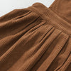 Retro Women's Corduroy Dress Square Neck Casual Medieval Dresses Vestidos Para Mujer