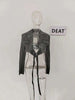 Women's Jackets Lapel Collar Slim Cross Lace Up Waist Long Sleeve PU Leather Short Coat Autumn 17A2947
