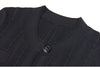 Three Colors High-quality Elastic Knitted Fabric Hollowed Out Single Breasted Round Neck Long Sleeved Slim Fit Women Dress