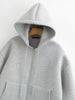 Autumn Women Gray Jacket with Hood Long Sleeve Big Pocket Zipper Jacket Coat Woman Loose Casual Outerwear Coat Tops