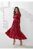 Pleated Socialite Shell Flower Dress Spring Original Lace-up Pleated Long Dresses for Women Clothing