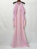wedding socialite long dress, evening gown, women's dress, celebrity studded diamond long sleeve party dress