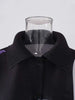 Pleated Print Dress For Women Lapel Single Breasted Loose Long Contrast Color Female Dresses 2DA4600