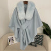 Spring Lanket Scarf Female Real Fur Coat Women Cloak Poncho Winter Warm Shawl Designer Thickening BPashmina Cape Stole Fur Coats
