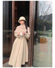 Winter Long Wool & Blends Coat for Women Chic Elegant Womans Clothing Skirted Woolen Overcoat