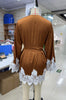 Women Satin Silky Wrap V Neck Lace Trim Tie Waist Bell Sleeve Kimono Mini Dress Party Wedding Guest Y2k Short Dress