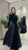 Women Chic Velvet Patchwork Chiffon Dress Elegant Full Sleeve Round Neck High Waist Maxi Dresses Lady Dinner Party Robes