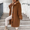 Autumn Long Winter Coat Woman Flannel Coat Women Warm Ladies Fur Teddy Jacket Female Plush Teddy Coat Oversize Outwear
