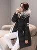 Zipper Pockets Design Plus Size Jacket Women Winter Collar Hooded Parka Clothing Elegant Slim Warm Thick Female Coat