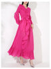 Chic Pleated Women's Dress Irregular Ruched Patchwork Design V Collar Niche Elastic Loose Lace Up Clothing 2DB1191