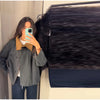Women's Reversible Double Sided Wearable Short Jacket Stand Collar Asymmetrical Button Plaid Coat Stylish Versatile Outerwear