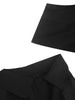 Women Plus Size Jumpsuit Business Casual Black Shirt Collar 3/4 Sleeve Pocket Harem Pants Rompers Single Breasted Loose Outfits
