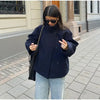 Autumn Women Stand Collar Woolen Jacket Single Breasted Long Sleeve Female Coat Chic Street Office Short Outerwears