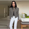 Frog Button Napoleon Short Jacket For Women Spring Stand Collar Cropped Coats Long Sleeve Street Outerwear