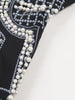 White Pearl Nailed Big Size Blazer Women V-neck Long Sleeve Loose Fit Jacket Tide Spring Autumn 7C274100