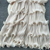 High End Party Ruffles Runway Dresses Women Lantern Sleeve Lace-up Loose Stretch Celebrity Beautiful Long Dress