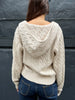 Twisted Flower Knitted Cardigan Sweater Women Autumn Long Sleeve Hooded Zipper Short Coat Streetwear Sweaters Y2K Tops