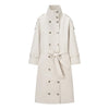 Autumn Beige Lapel Long Trench Coats With Belt Double Breasted Loose Women Windbreaker Winter Female Overcoat