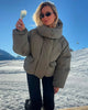 Warm Women's Hooded Cotton Padded Coats Loose Solid Stand Collar Full Sleeve Zipper Pockets Coat Autumn Winter Lady Outwear
