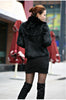 Autumn Winter Real Genuine Rabbit Fur Coat Women Full Pelt Real Rabbit Fur Jacket Fur Mandarin Collar Overcoats