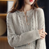 Autumn Knitted Cardigan Women's Jacket Long Sleeve Korean Loose Round Neck Cardigan Sweater Jackets Women Casual Knit Top