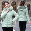 Winter Jacket Women Parka Long Coat Wool Liner Hooded Parkas Slim With Fur Collar Warm Snow Wear Padded Clothes