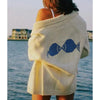 Women Shawl Collar Cardigan Long Sleeve V Neck Y2K Aesthetic Graphic Print Button Down Sweater Knitwear Coat Tops