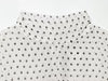 Women's Polka Dot Blouse Skirt Set Spring High Neck Batwing Sleeve Sheer Front Tie Bow Midi A-Line Dress Set
