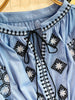 Women's Dress Spring Vintage Embroidery Lace-up O-Neck Versatile Loose Bandage Waist A-line Mid-length Vestidos DS354