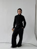 Retro Black Short Military Jacket Women Chic Full Sleeves Stand Collar Slim Crop Coats Lady Spring Daily Street Wear