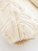 Women O Neck Long Sleeve Embroidery Jacket Front Zipper Loose Crop Outerwear Lady Commuting Casual Outfits